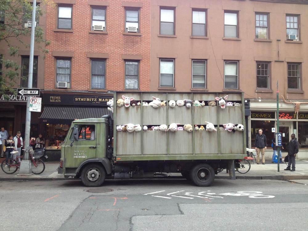 Grade: A<br/>Went up on  October 11th, but we spotted it on <a href="http://gothamist.com/2013/10/10/is_this_truck_filled_with_loud_stuf.php#photo-1">October 10th</a><br/>Located: moving target!<br/>(Photo via Walking And Typing)